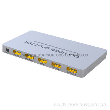 Super Slim HDMI 1 x 4 Splitter with Power Supply, 3D, Full HD 1080P, 4 x 2K, Best Price